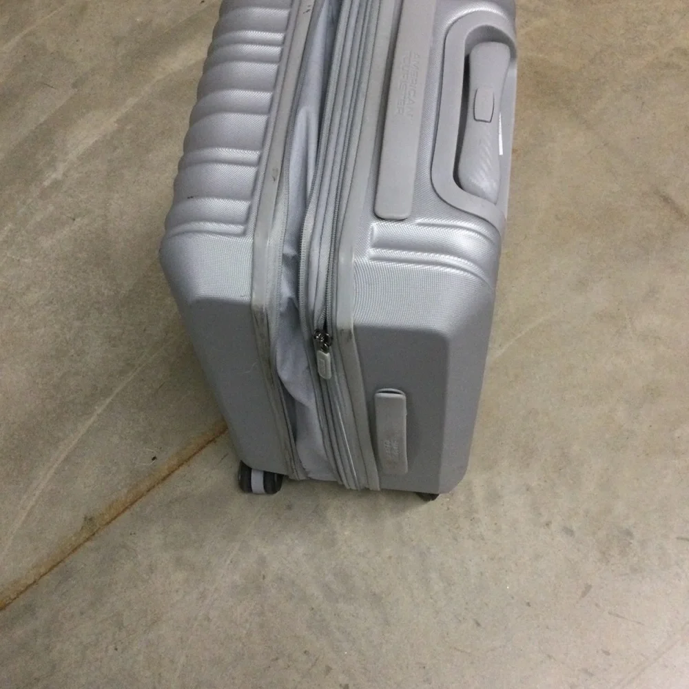 Silver Hardside Carry-On Spinner Luggage - Men Bags